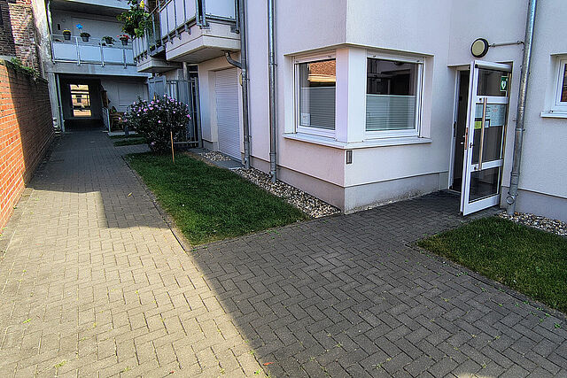 Zugang zur DRK-Begegnungsstätte Anrath